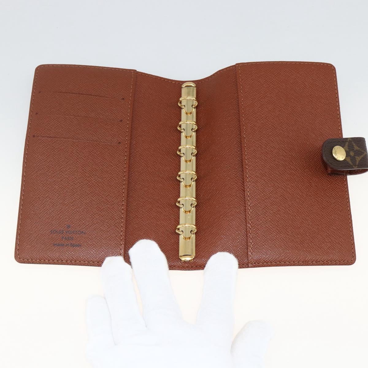LOUIS VUITTON Monogram Agenda PM Day Planner Cover R20005 LV Auth ka3089