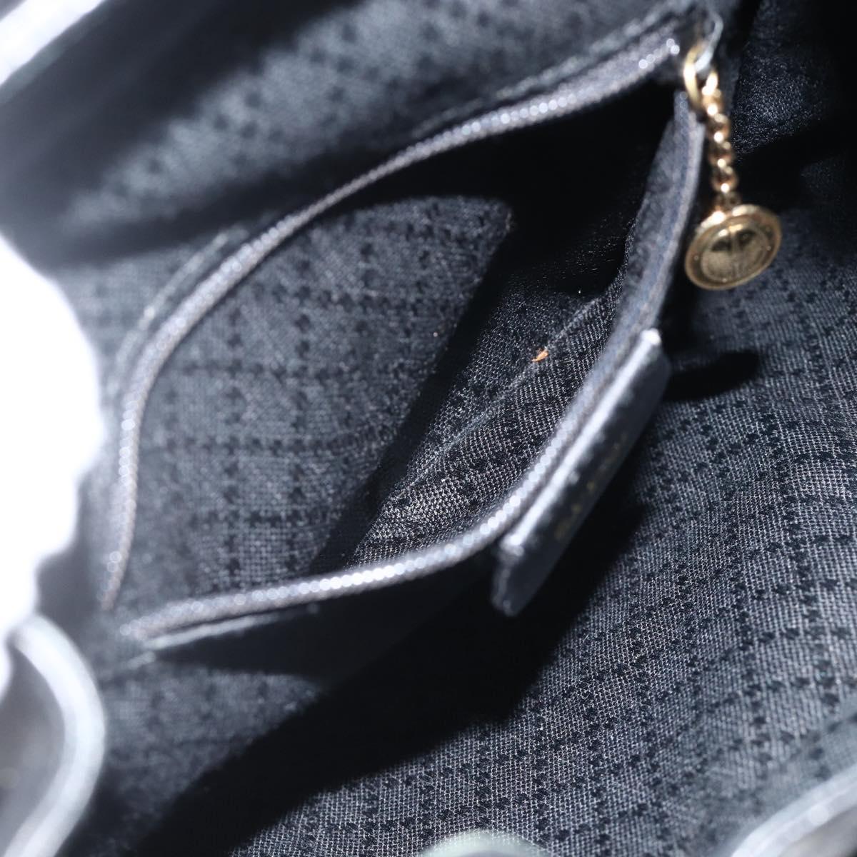 GUCCI Bamboo Backpack Leather Black Gold 003 2034 0030 Auth ka3090