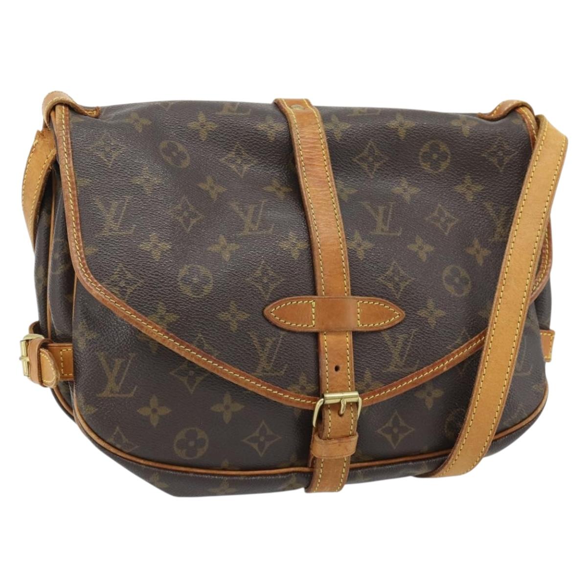 LOUIS VUITTON Monogram Saumur 30 Shoulder Bag M42256 LV Auth ka3095