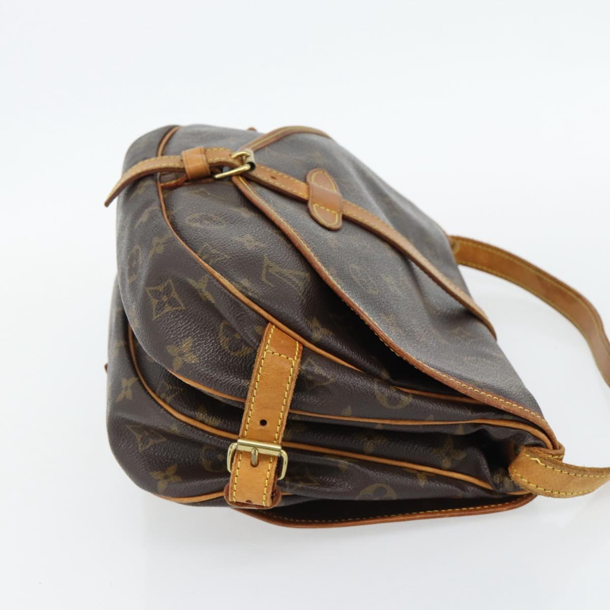 LOUIS VUITTON Monogram Saumur 30 Shoulder Bag M42256 LV Auth ka3095