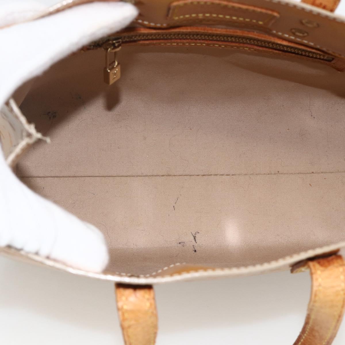 LOUIS VUITTON Monogram Vernis Reade PM Hand Bag Beige M91144 LV Auth ka3100
