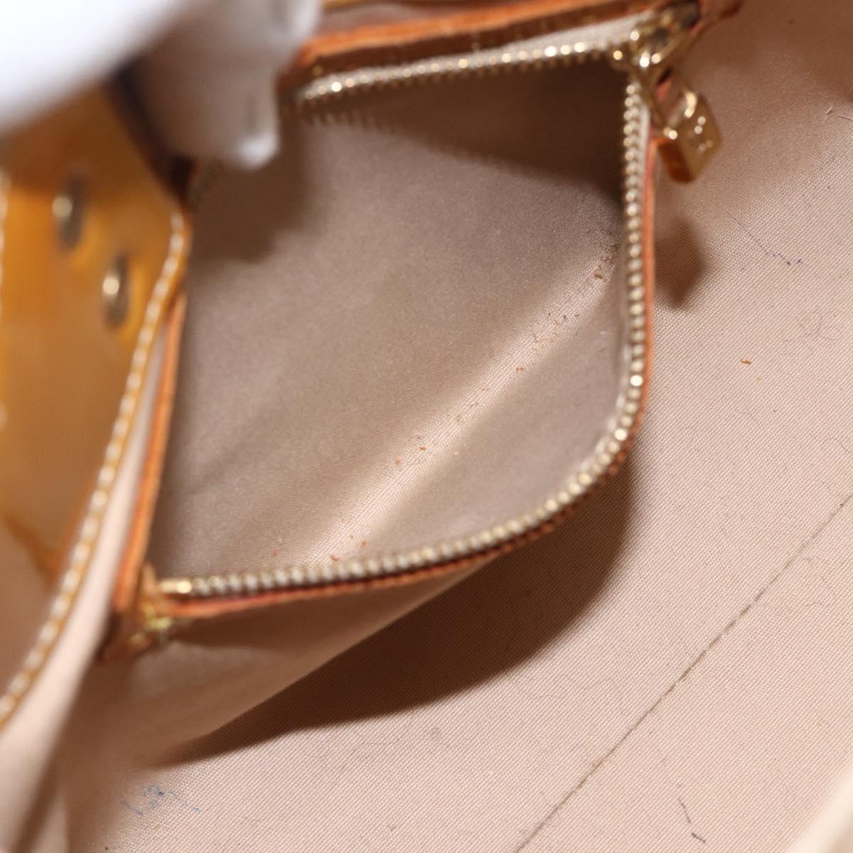 LOUIS VUITTON Monogram Vernis Reade PM Hand Bag Beige M91144 LV Auth ka3100