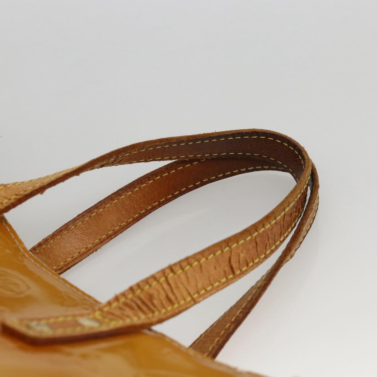 LOUIS VUITTON Monogram Vernis Reade PM Hand Bag Beige M91144 LV Auth ka3100