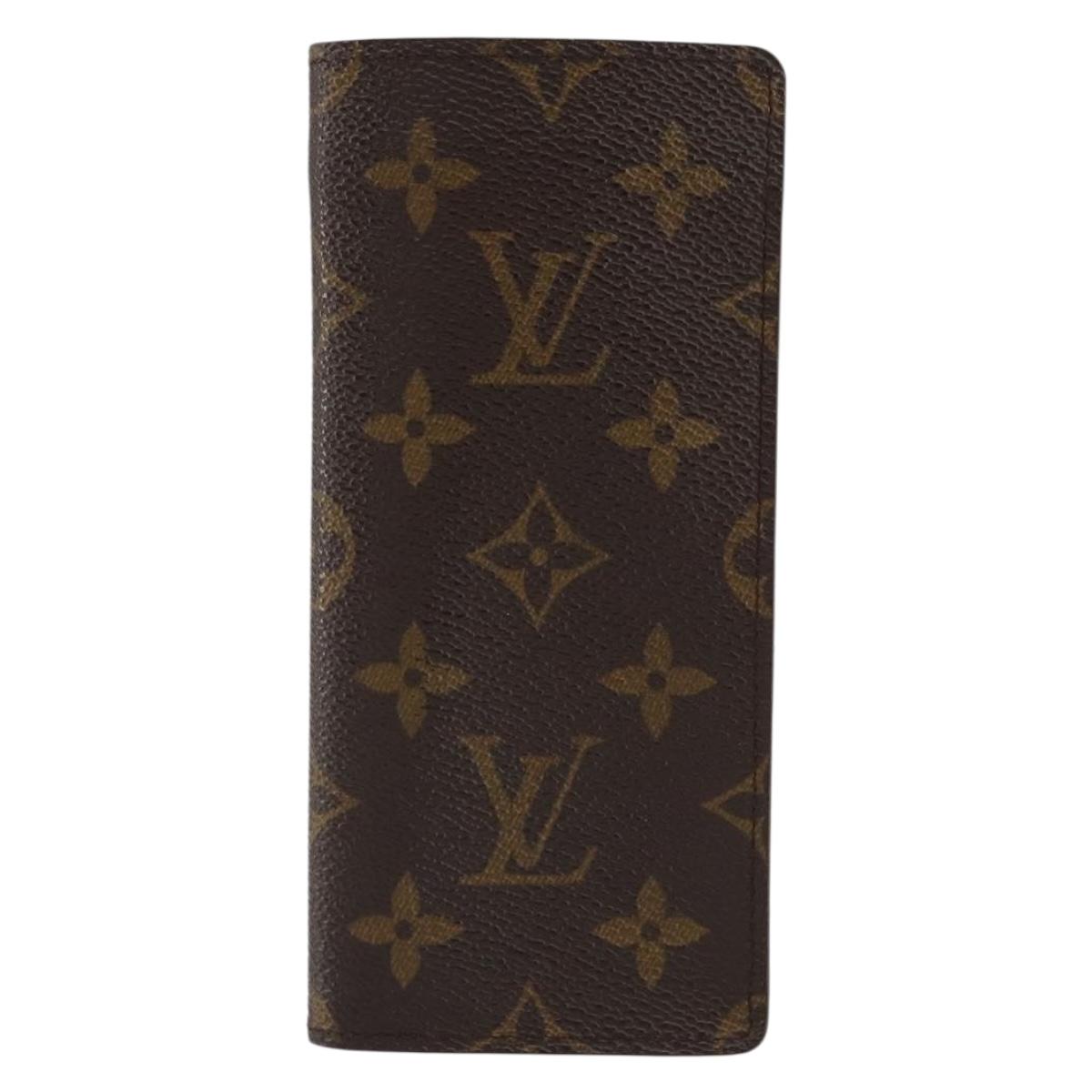 LOUIS VUITTON Monogram Etui Lunette Simple Glasses Case LV Auth ka311