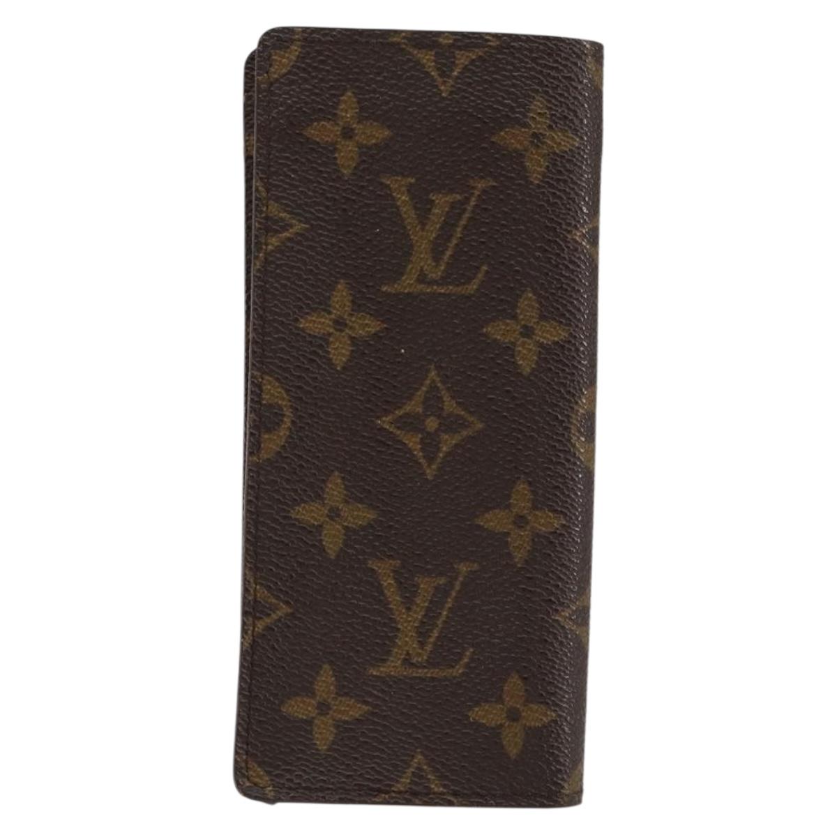 LOUIS VUITTON Monogram Etui Lunette Simple Glasses Case LV Auth ka311