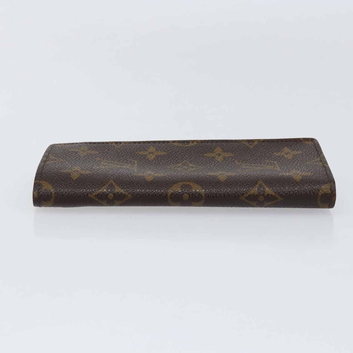 LOUIS VUITTON Monogram Etui Lunette Simple Glasses Case LV Auth ka311