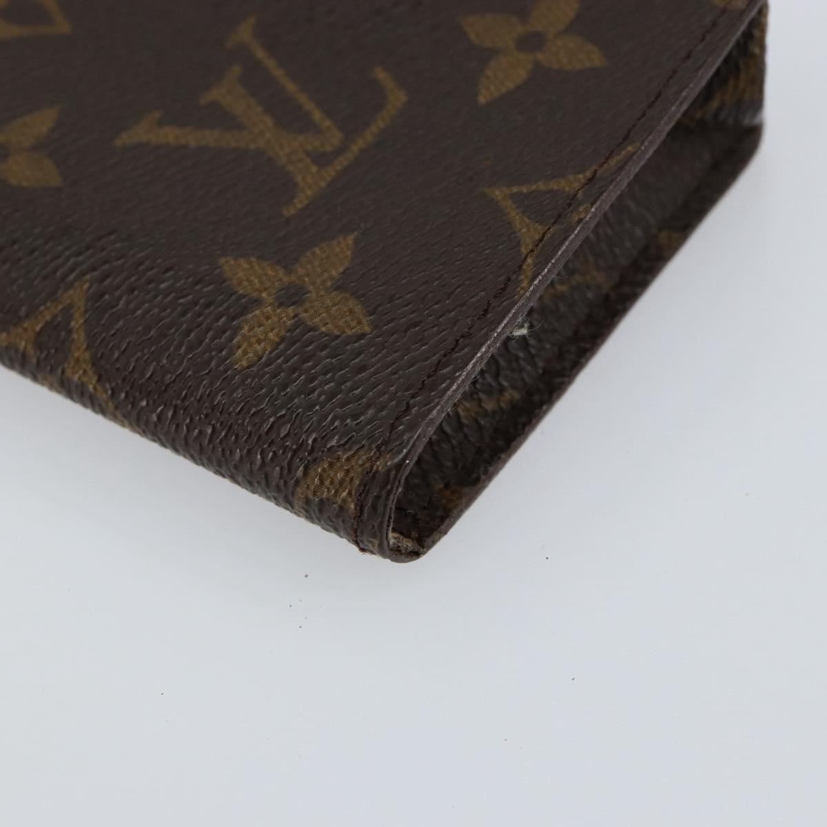 LOUIS VUITTON Monogram Etui Lunette Simple Glasses Case LV Auth ka311