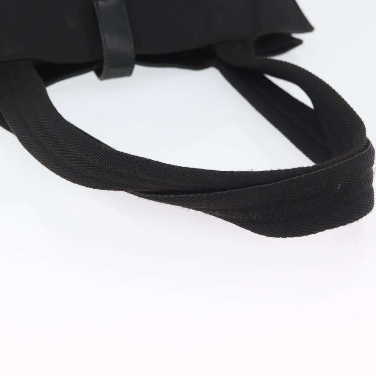PRADA Tote Bag Nylon Black Silver Auth ka3110