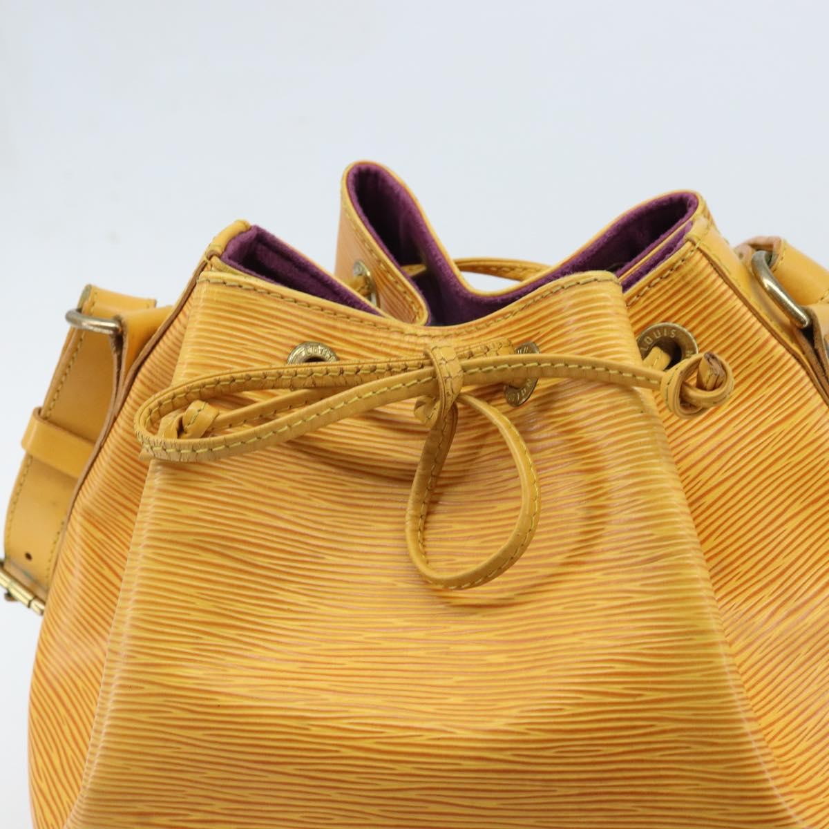 LOUIS VUITTON Epi Petit Noe Shoulder Bag Yellow M44109 LV Auth ka3115
