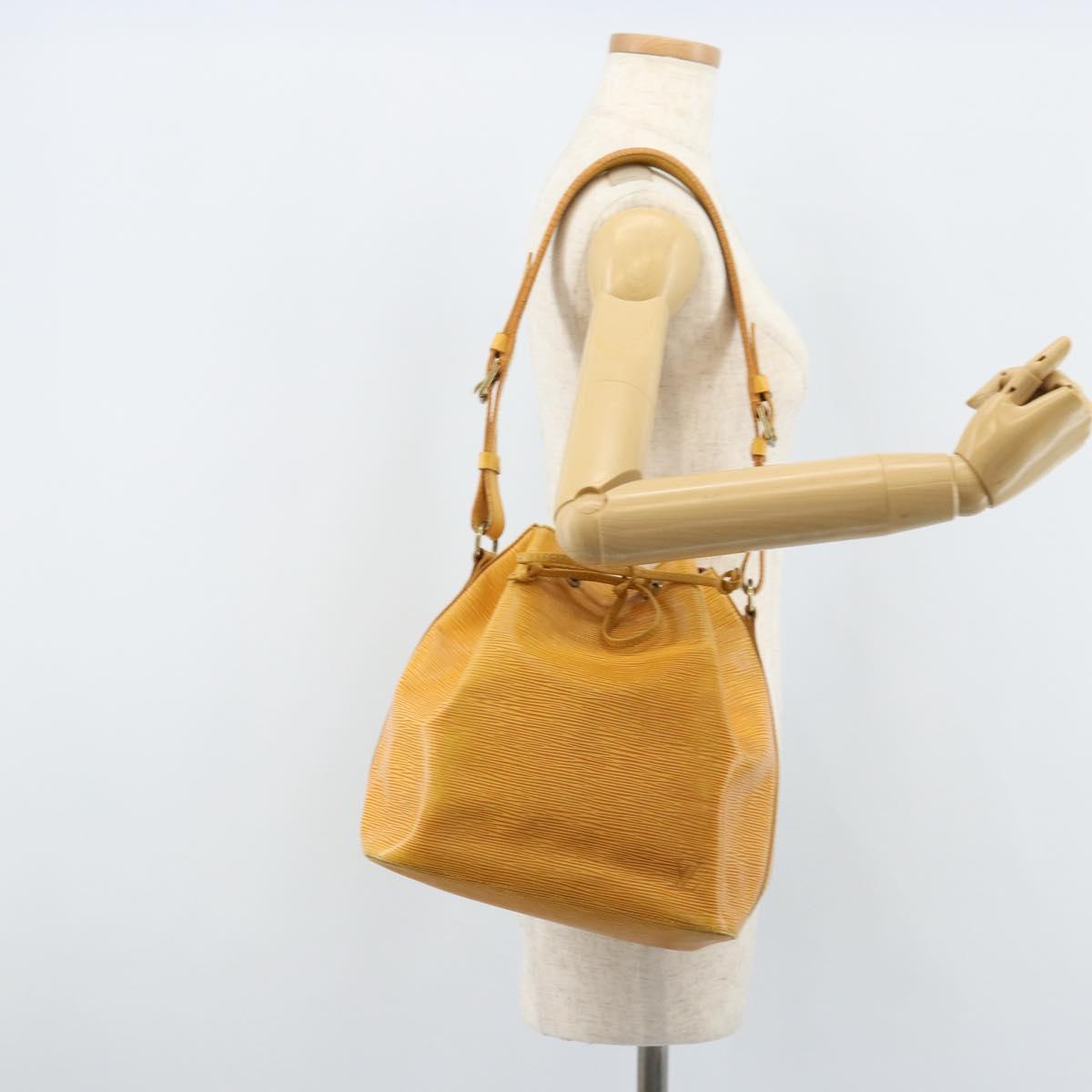 LOUIS VUITTON Epi Petit Noe Shoulder Bag Yellow M44109 LV Auth ka3115
