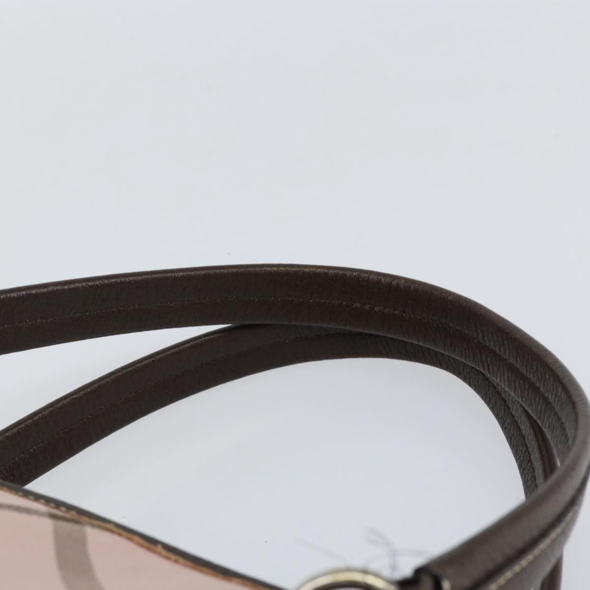 BURBERRY Nova Check Blue Label Tote Bag Nylon Silver Pink Auth ka312