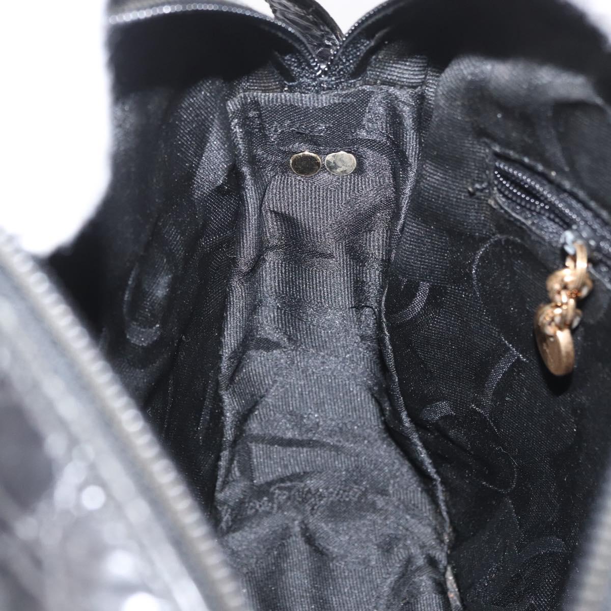 Salvatore Ferragamo Shoulder Bag Leather Black Gold Auth ka3122A