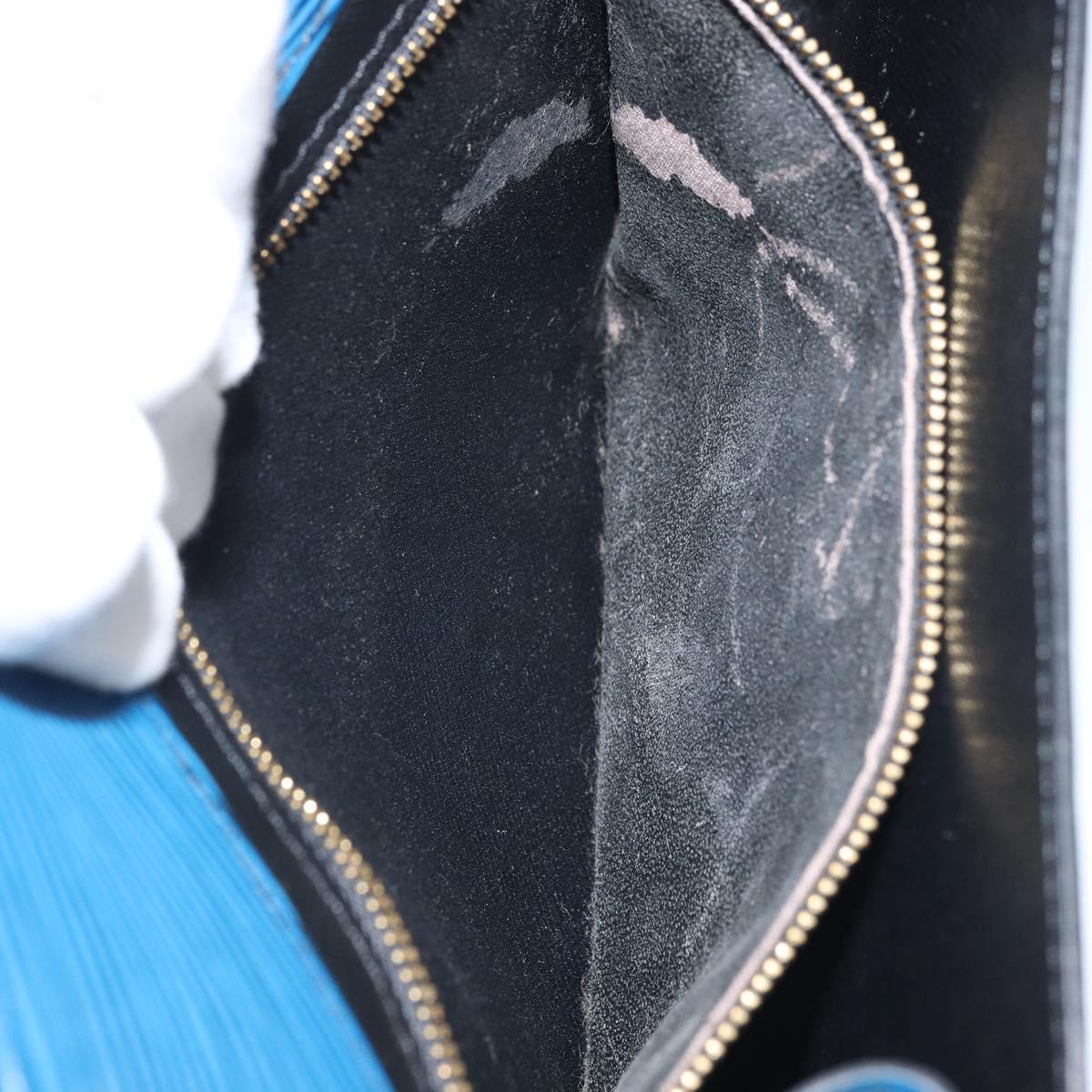 LOUIS VUITTON Epi Art Deco Clutch Bag Blue M52635 LV Auth ka3124