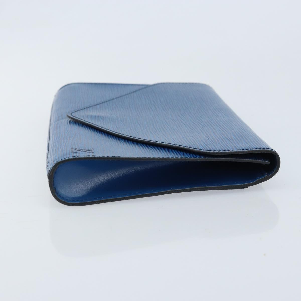 LOUIS VUITTON Epi Art Deco Clutch Bag Blue M52635 LV Auth ka3124
