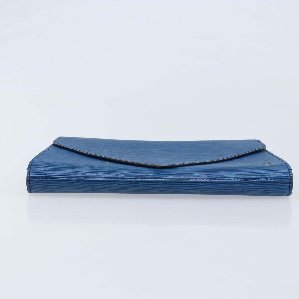 LOUIS VUITTON Epi Art Deco Clutch Bag Blue M52635 LV Auth ka3124