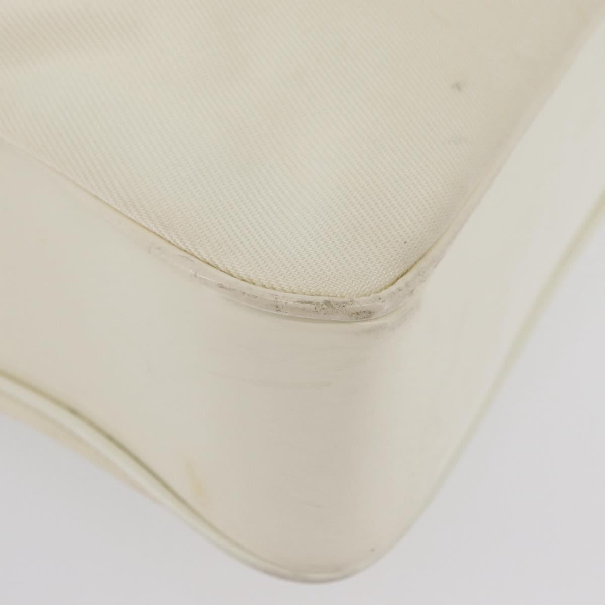 GUCCI Hand Bag Nylon 2way Silver White 000 2040 0538 Auth ka3126
