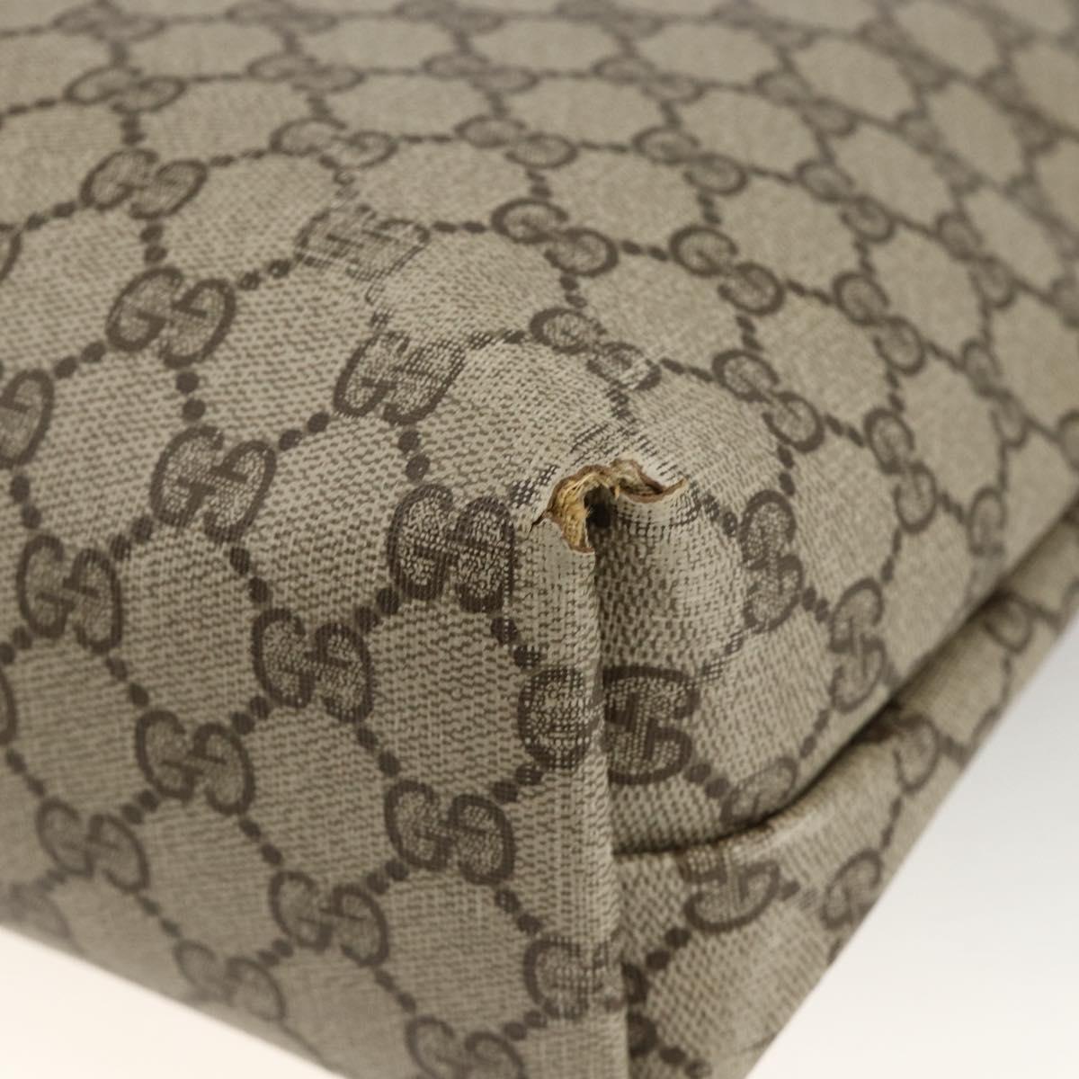 GUCCI GG Supreme Web Sherry Line Tote Bag PVC Beige Red 39 02 003 Auth ka3135