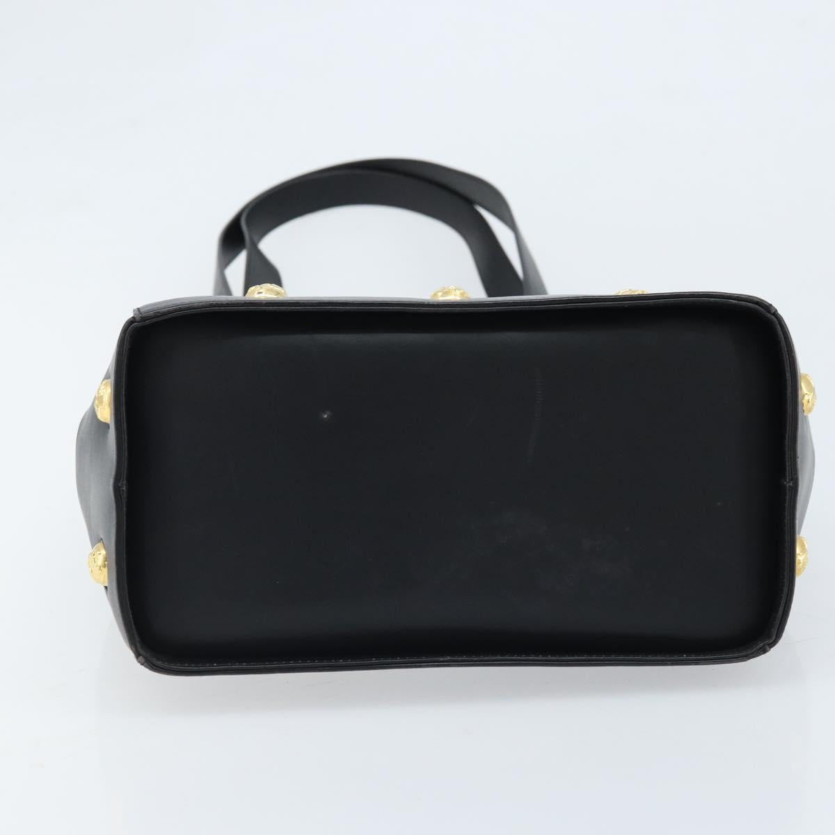 Salvatore Ferragamo Shoulder Bag Leather Black Gold Auth ka3137A