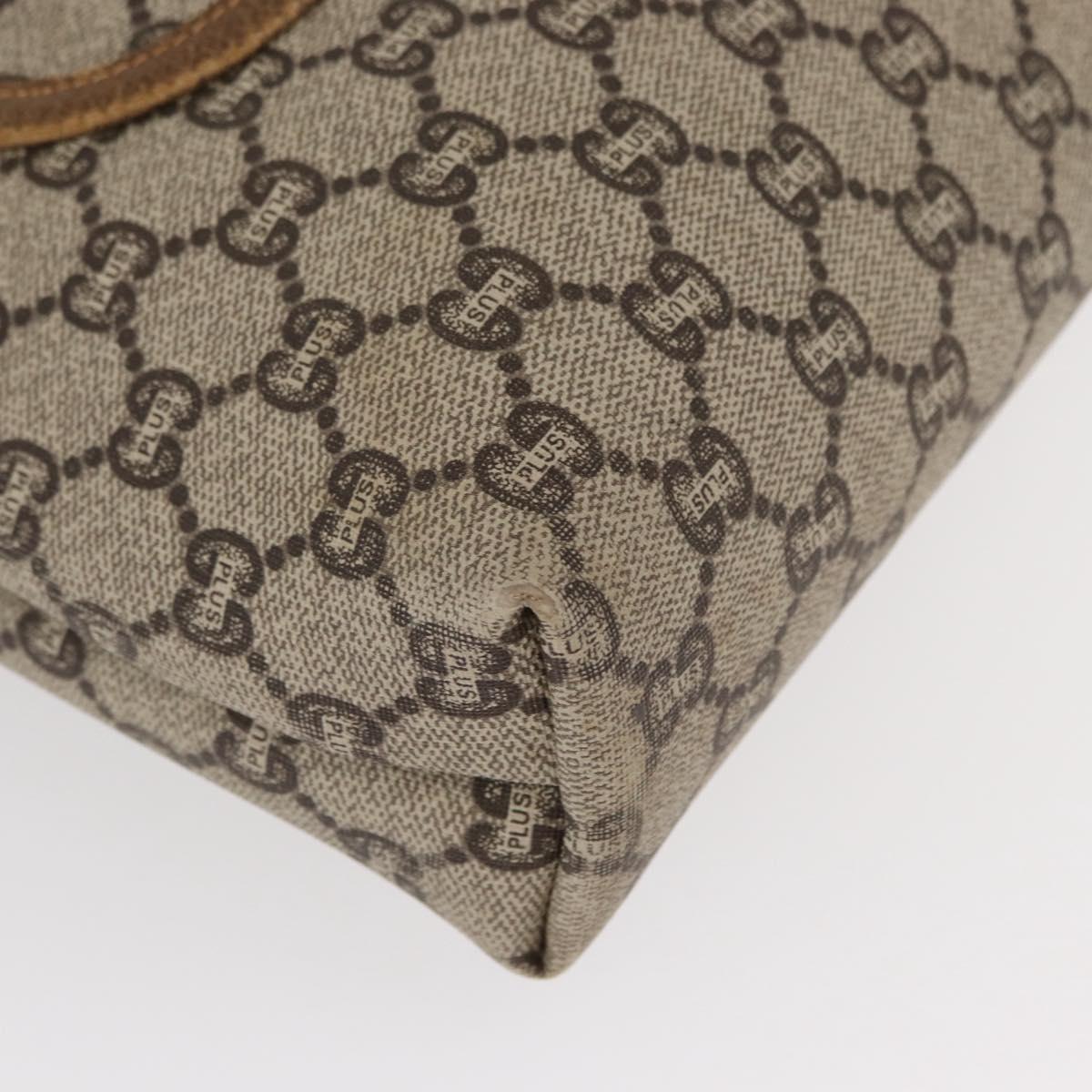 GUCCI GG Plus Supreme Web Sherry Line Tote Bag PVC Beige Red Green Auth ka315