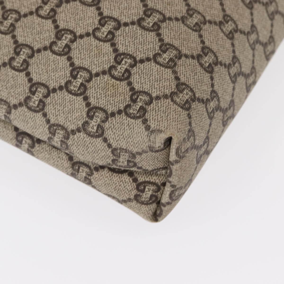 GUCCI GG Plus Supreme Web Sherry Line Tote Bag PVC Beige Red Green Auth ka315