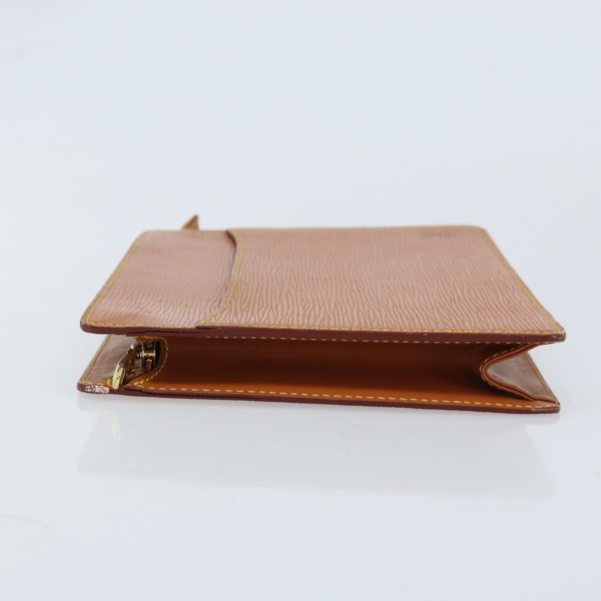 LOUIS VUITTON Epi Pochette Homme Bag Brown Zipangu Gold M52528 LV Auth ka3156