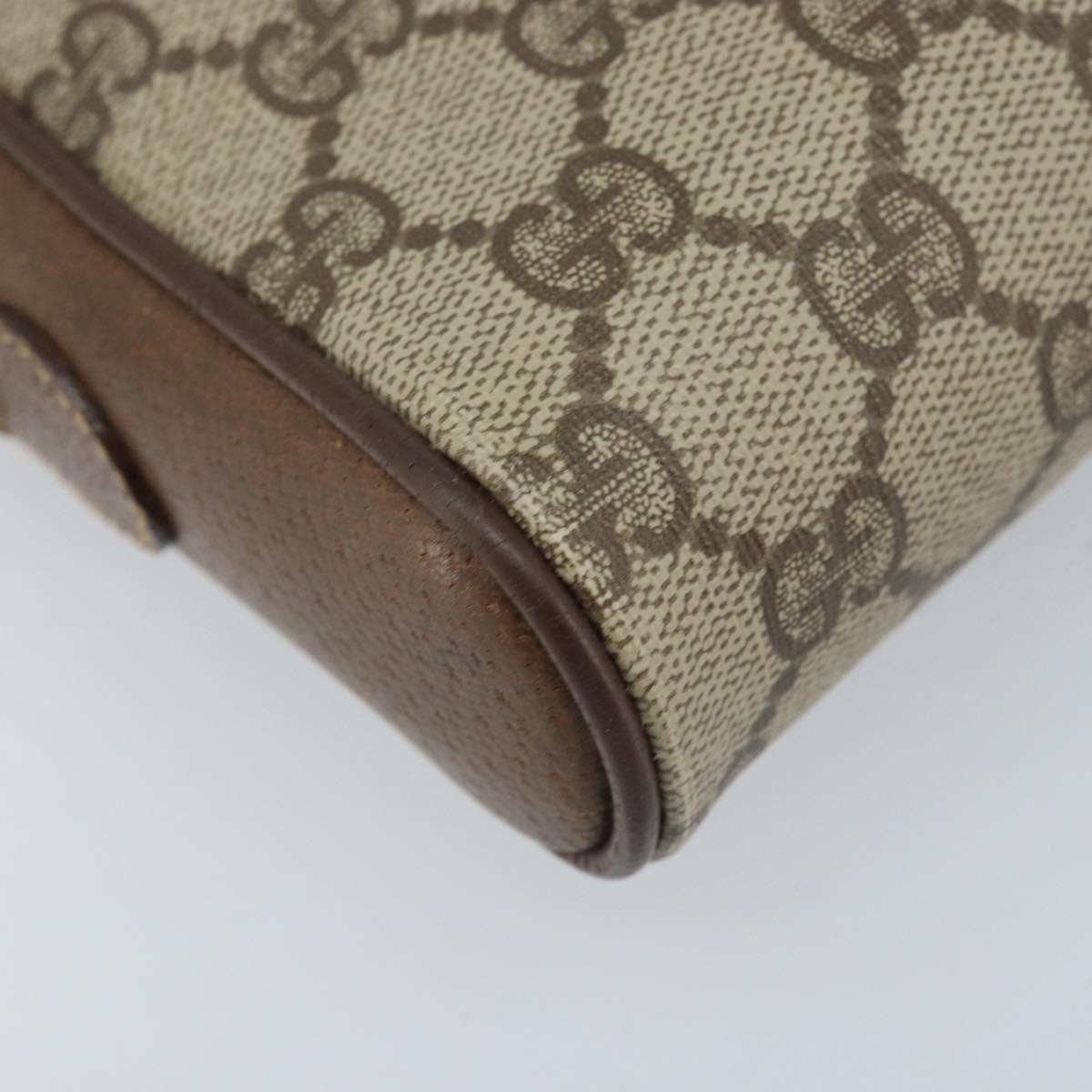 GUCCI GG Supreme Web Sherry Line Shoulder Bag PVC Beige 116 02 089 Auth ka3157