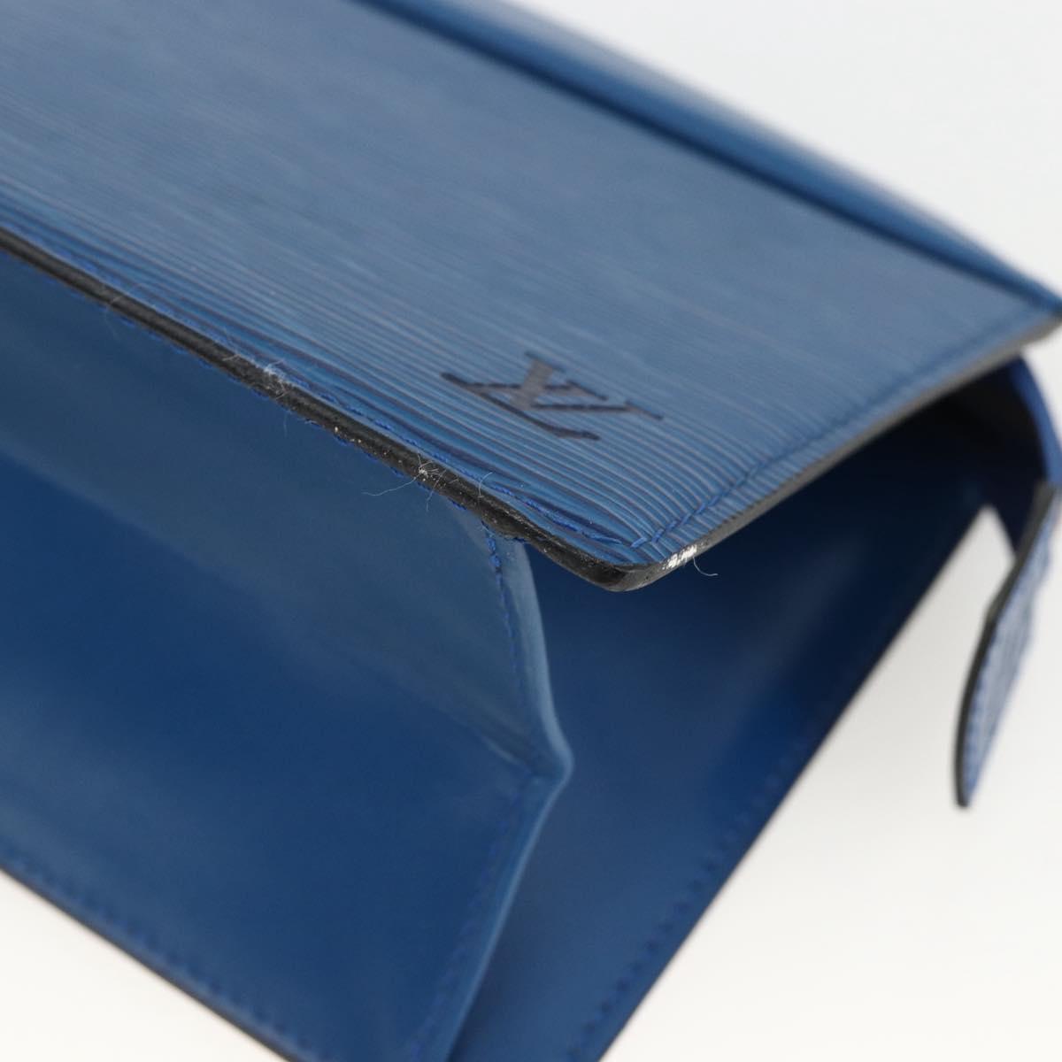 LOUIS VUITTON Epi Trousse Crete Pouch Blue M48405 LV Auth ka3162