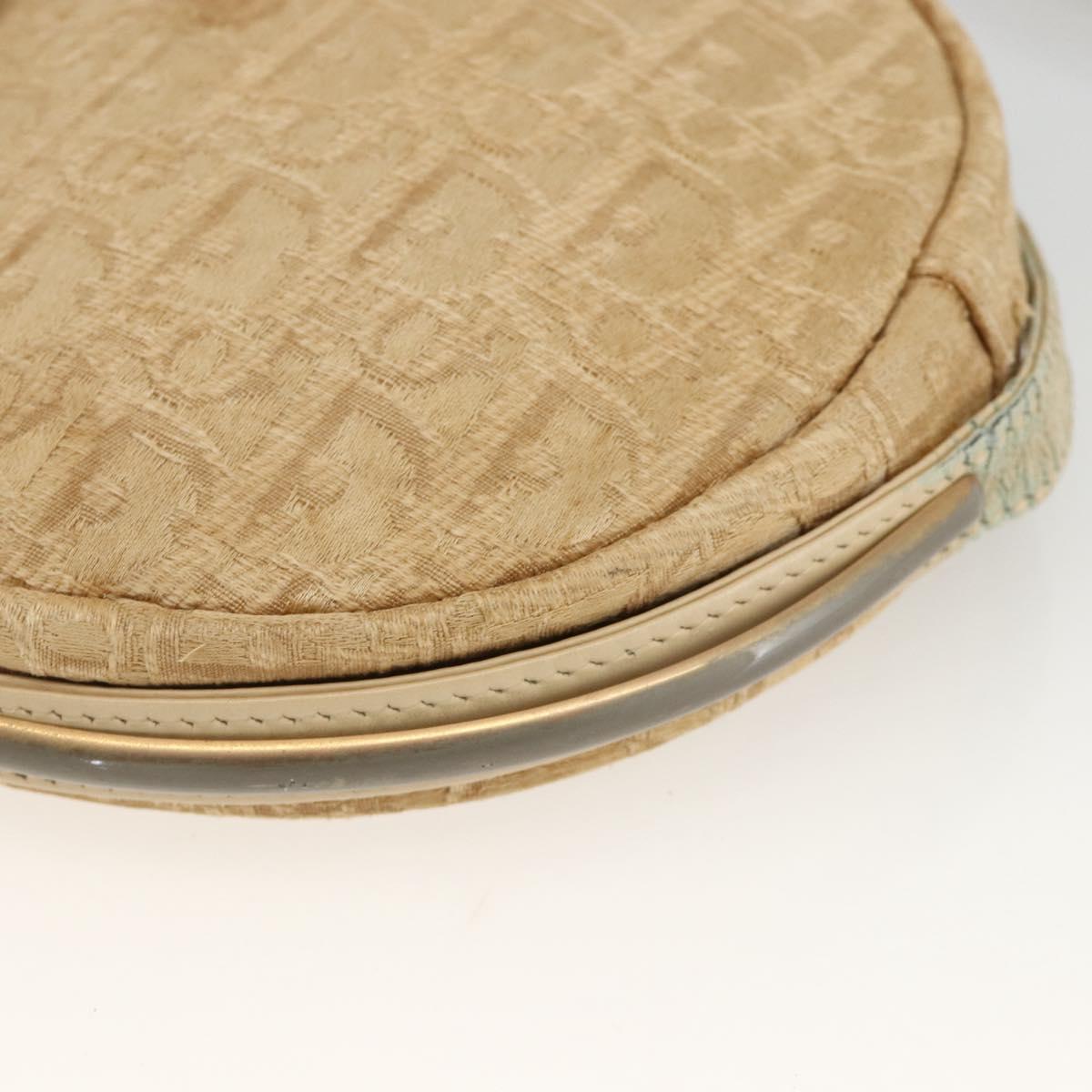 Christian Dior Trotter Canvas Shoulder Bag Beige Auth ka3176