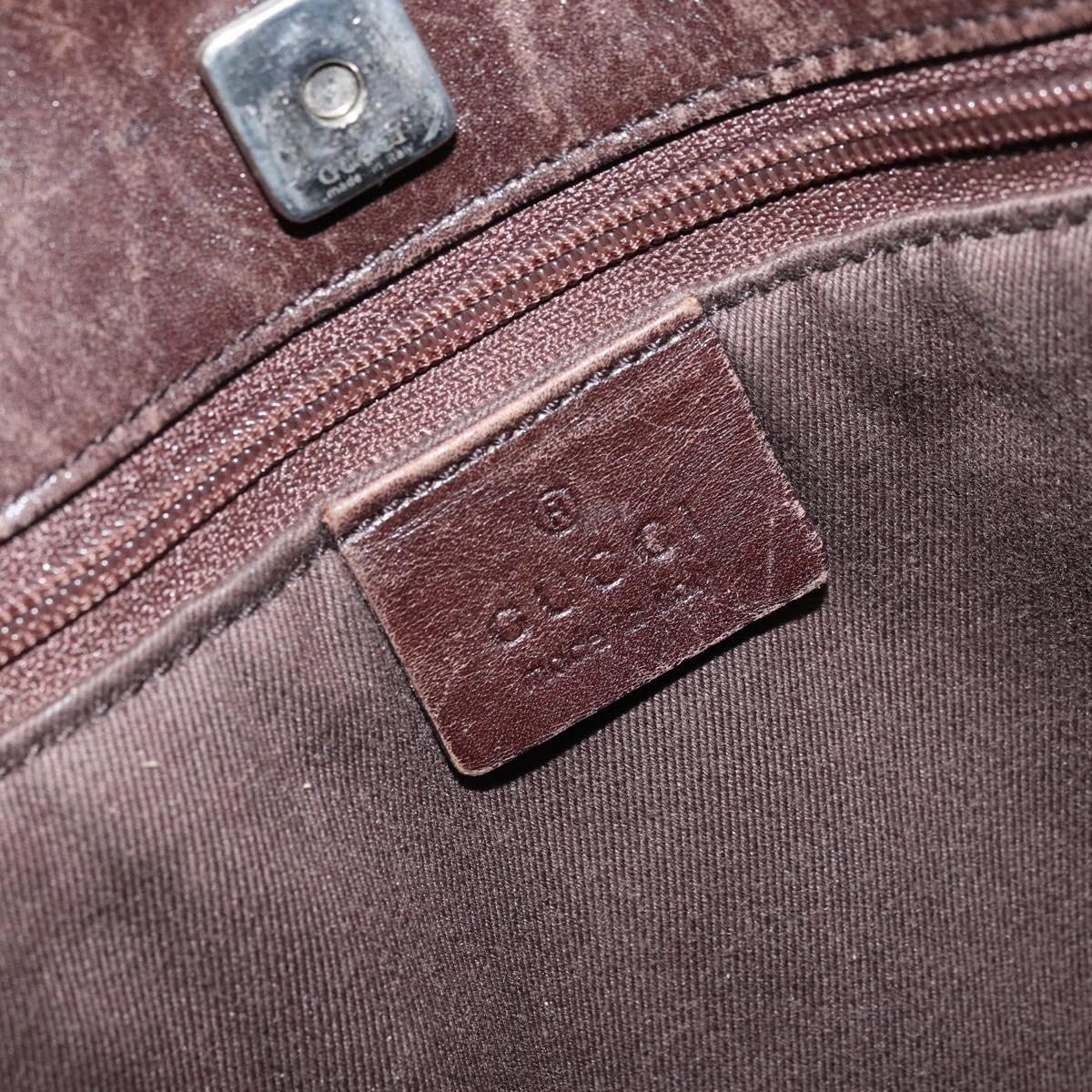 GUCCI GG Canvas Tote Bag Beige Silver 73983 Auth ka3180