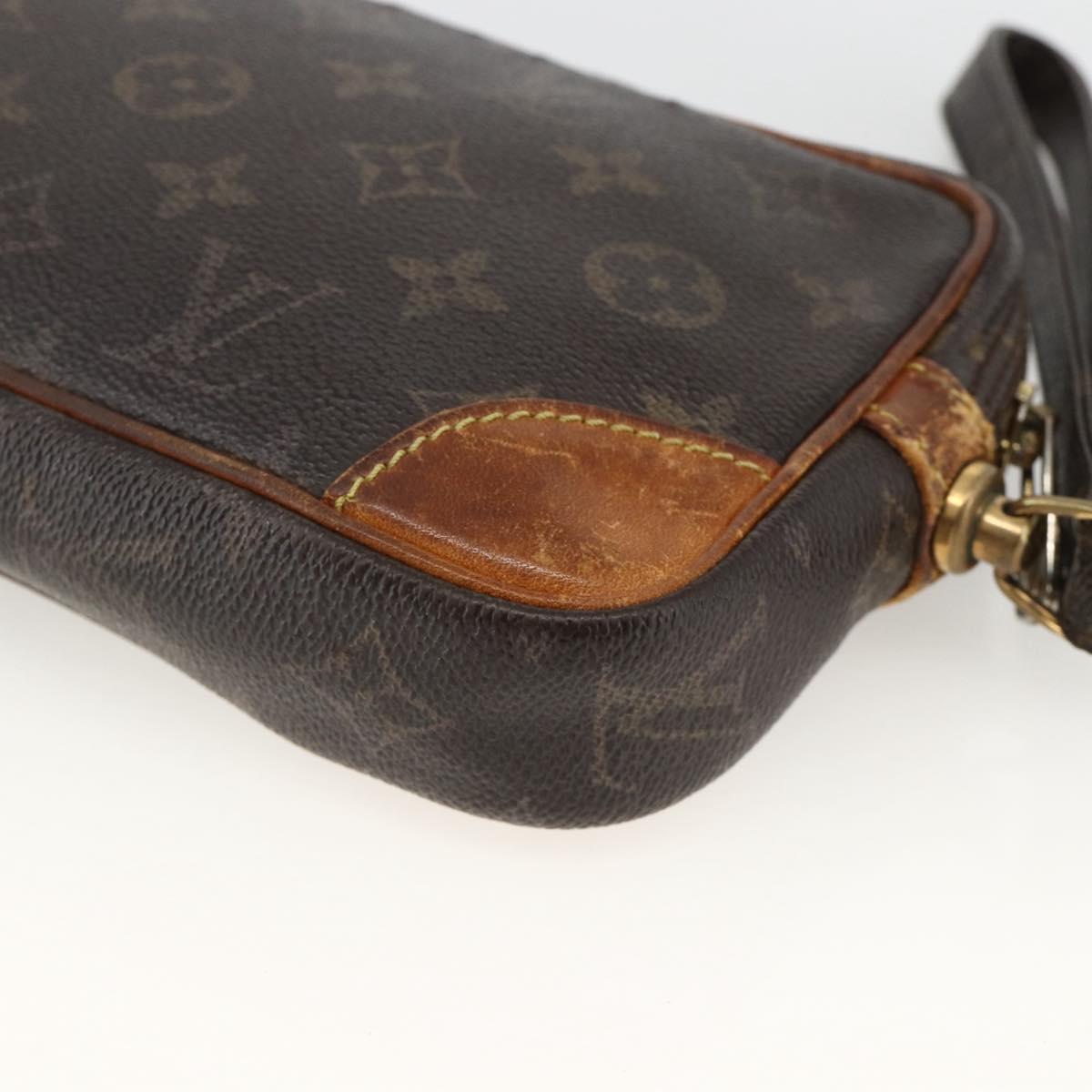 LOUIS VUITTON Monogram Marly Dragonne PM Clutch Bag M51827 LV Auth ka3181