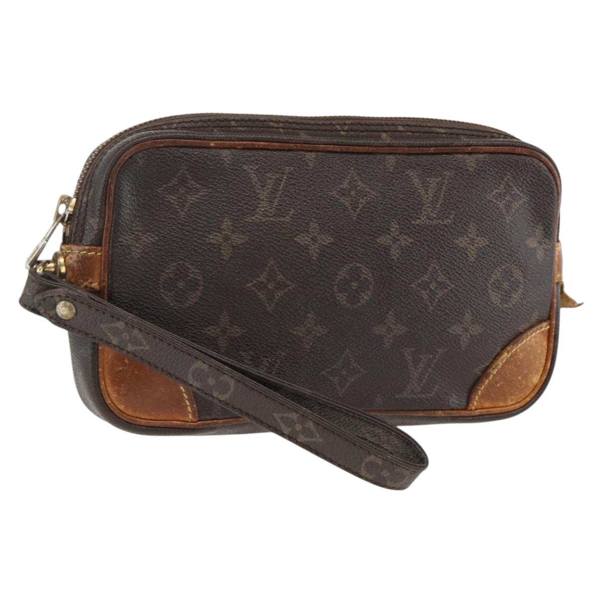 LOUIS VUITTON Monogram Marly Dragonne PM Clutch Bag M51827 LV Auth ka3181
