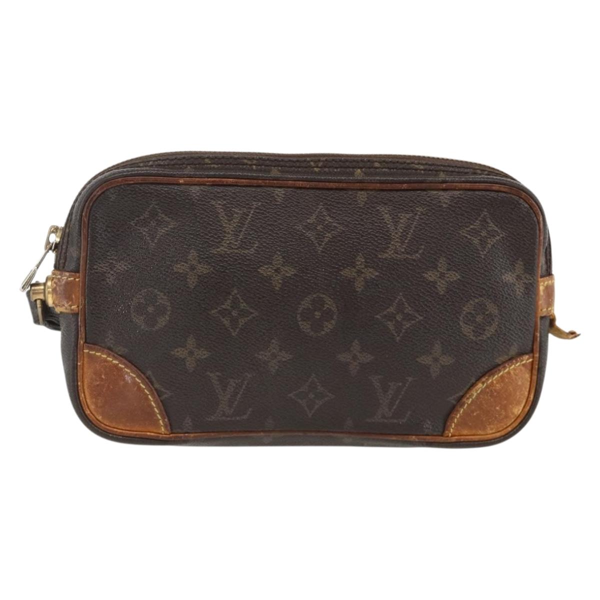 LOUIS VUITTON Monogram Marly Dragonne PM Clutch Bag M51827 LV Auth ka3181
