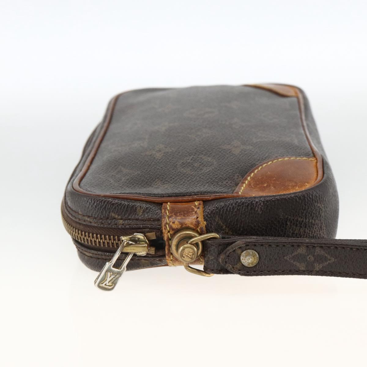 LOUIS VUITTON Monogram Marly Dragonne PM Clutch Bag M51827 LV Auth ka3181
