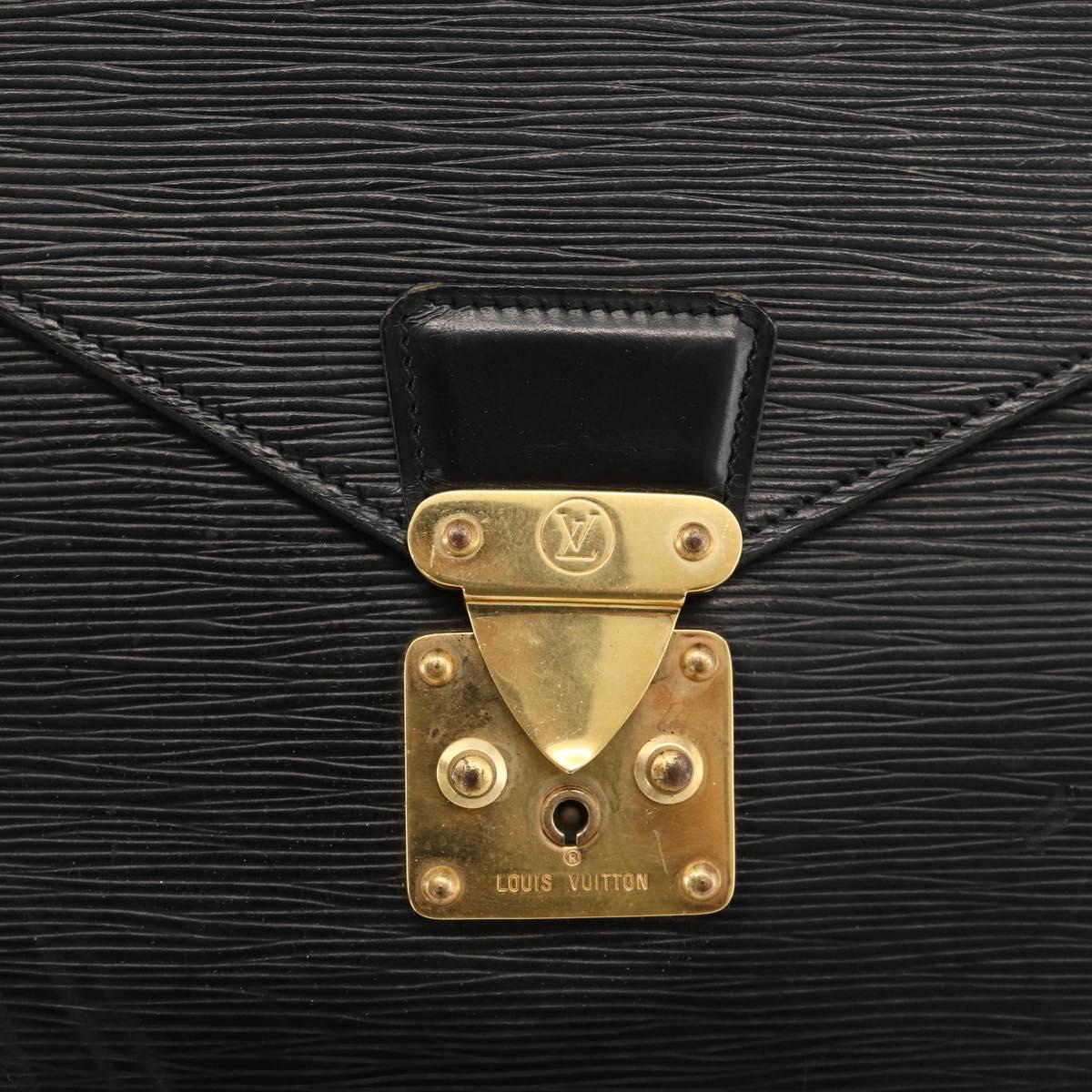 LOUIS VUITTON Epi Serviette Conseiller Business Bag Black M54422 LV Auth ka3192