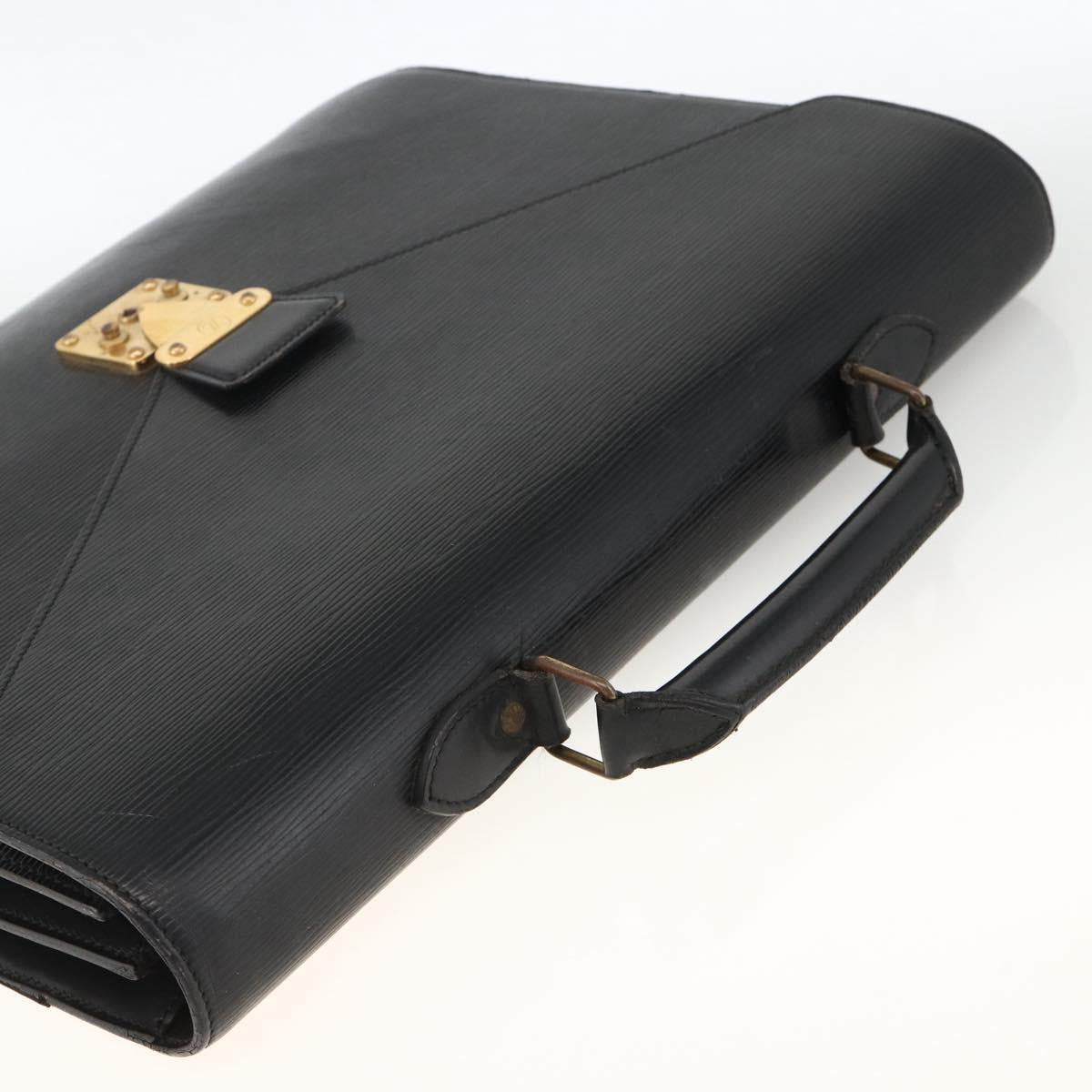 LOUIS VUITTON Epi Serviette Conseiller Business Bag Black M54422 LV Auth ka3192