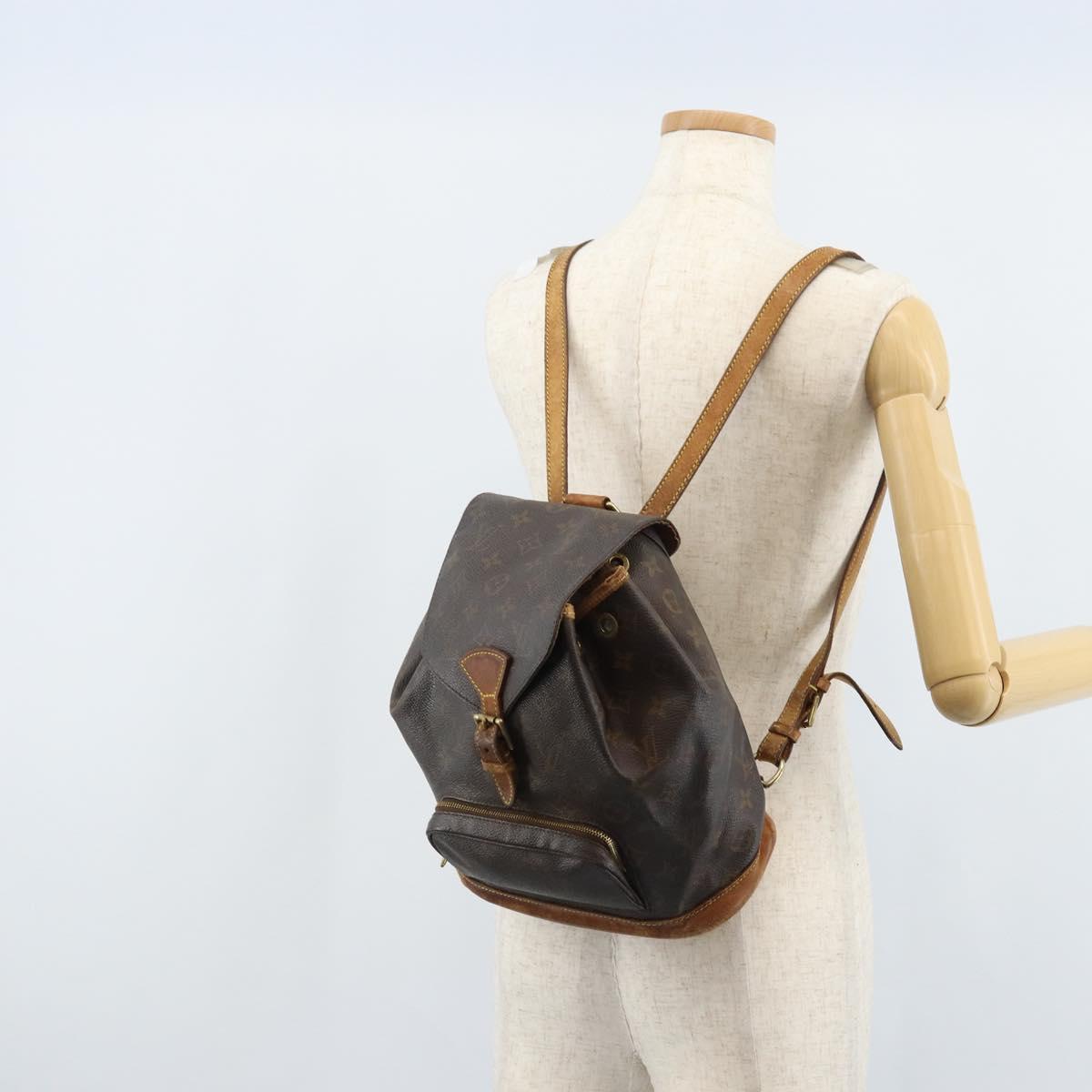 LOUIS VUITTON Monogram Montsouris MM Backpack M51136 LV Auth ka3199
