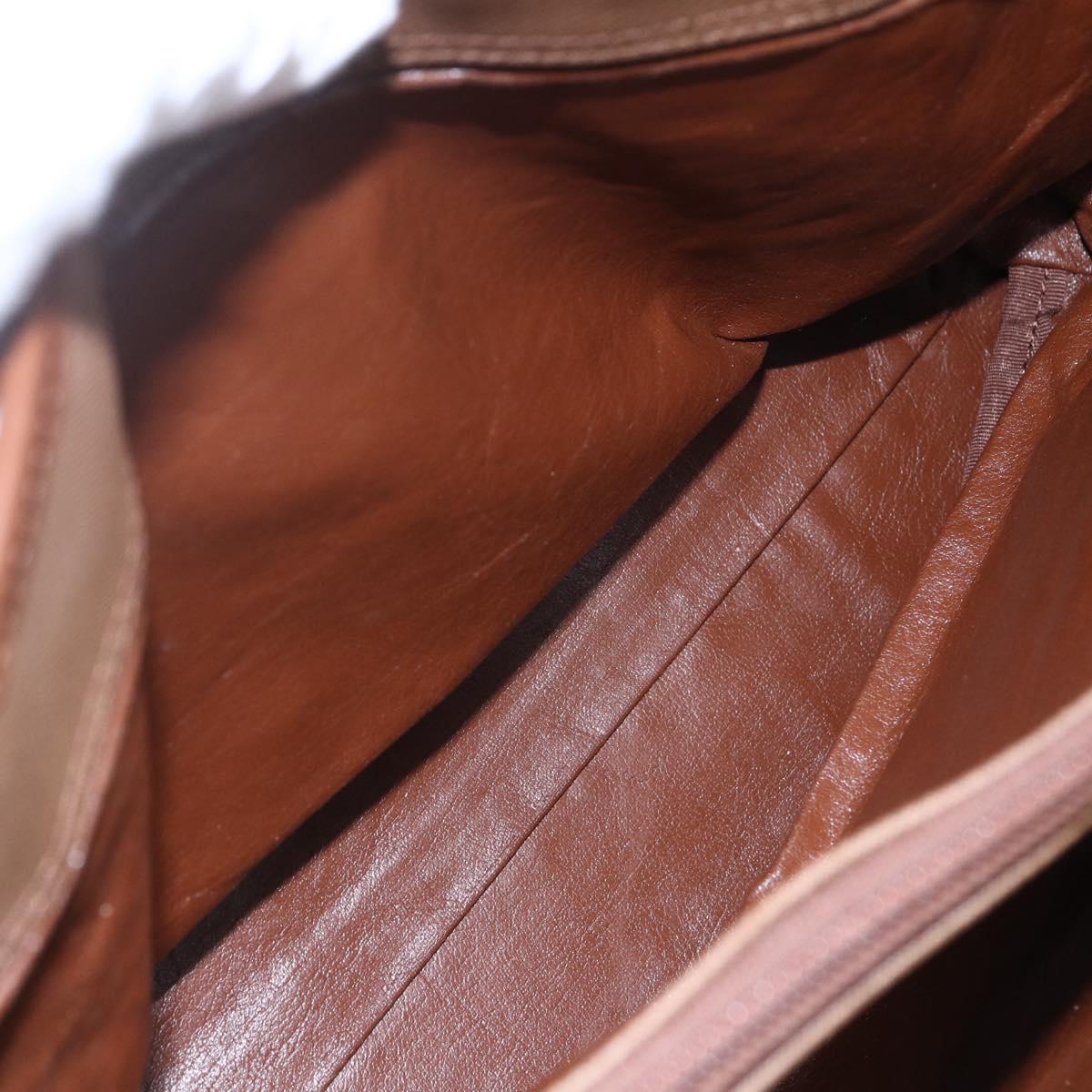 Burberrys Nova Check Hand Bag Canvas Beige Gold Auth ka320