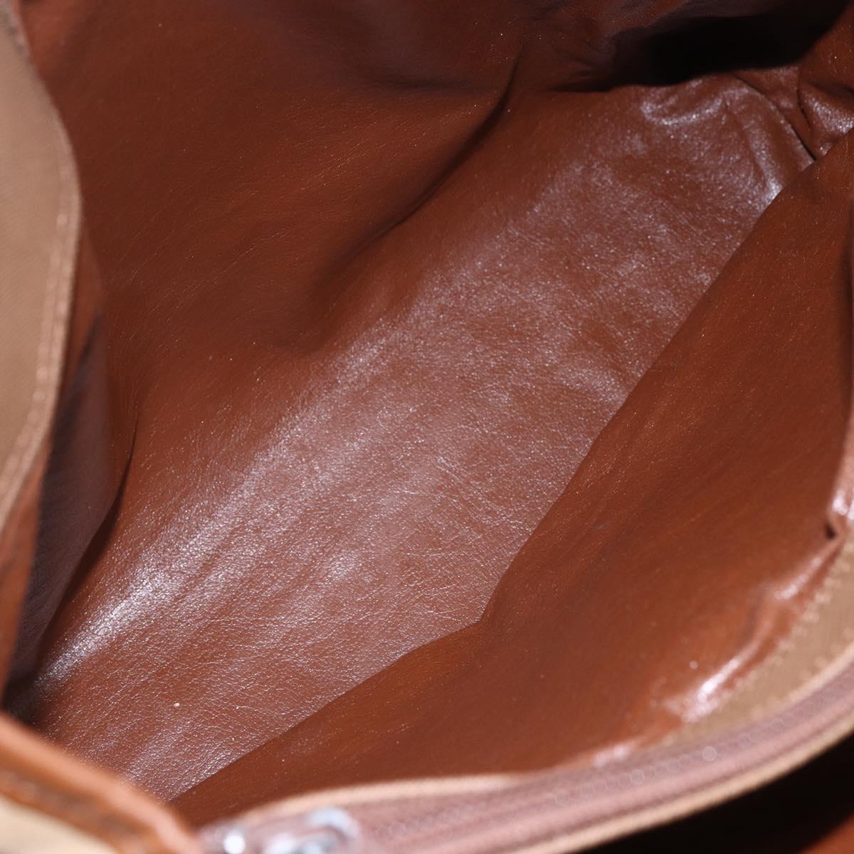 Burberrys Nova Check Hand Bag Canvas Beige Gold Auth ka320