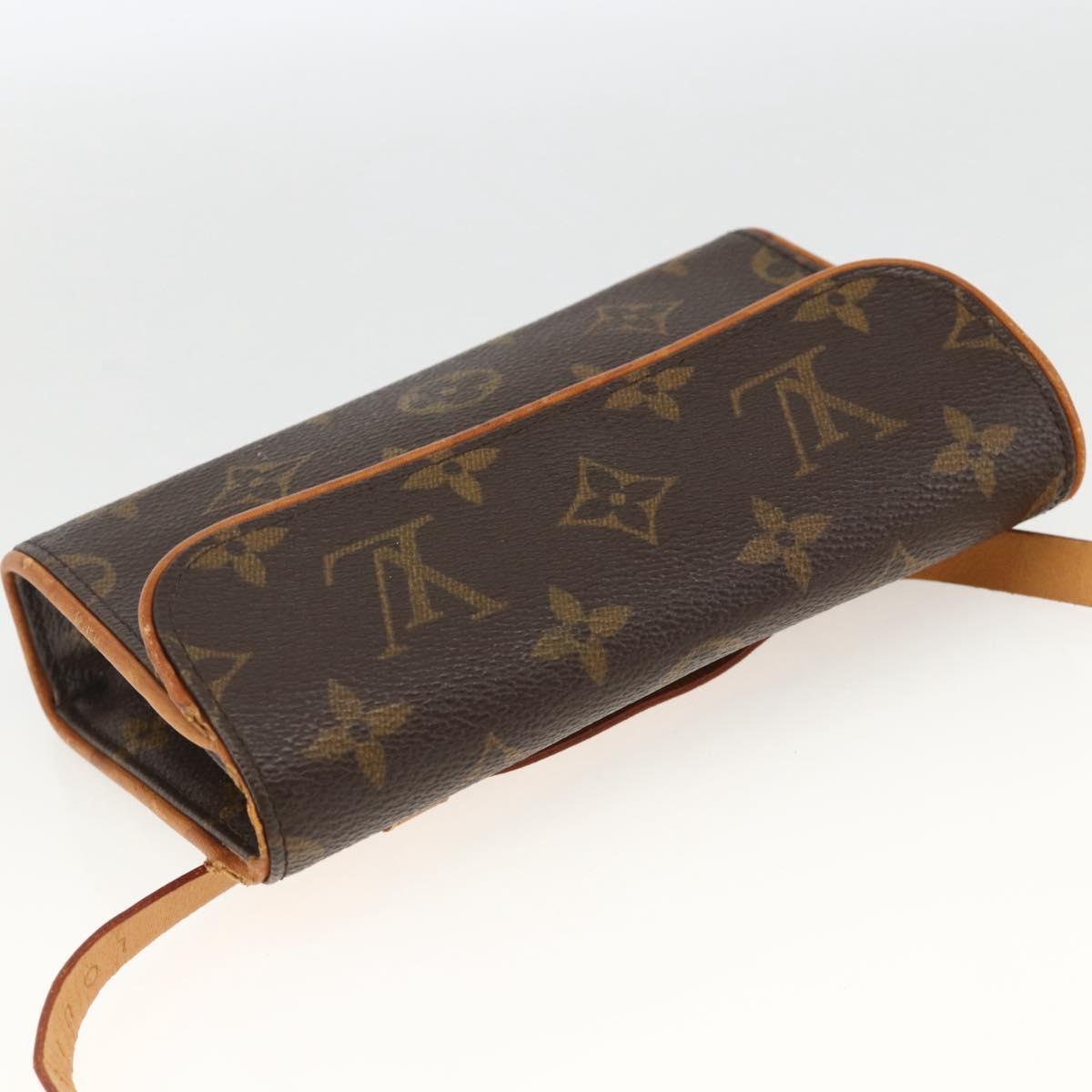 LOUIS VUITTON Monogram Pochette Florentine Waist bag M51855 LV Auth ka3208