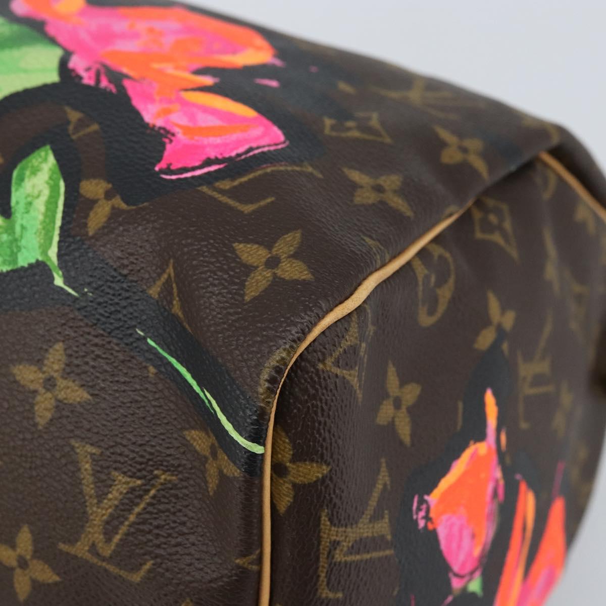 LOUIS VUITTON Monogram Rose Speedy 30 Hand Bag Orange Pink M48610 Auth ka3212SAV
