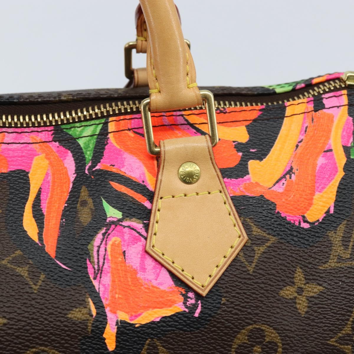 LOUIS VUITTON Monogram Rose Speedy 30 Hand Bag Orange Pink M48610 Auth ka3212SAV