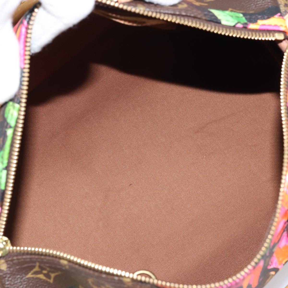 LOUIS VUITTON Monogram Rose Speedy 30 Hand Bag Orange Pink M48610 Auth ka3212SAV