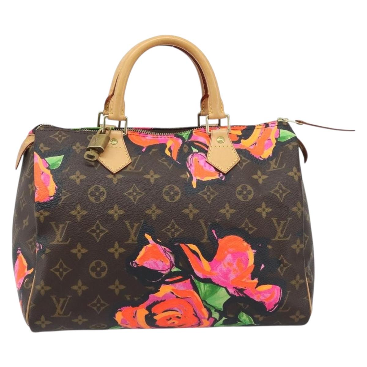 LOUIS VUITTON Monogram Rose Speedy 30 Hand Bag Orange Pink M48610 Auth ka3212SAV