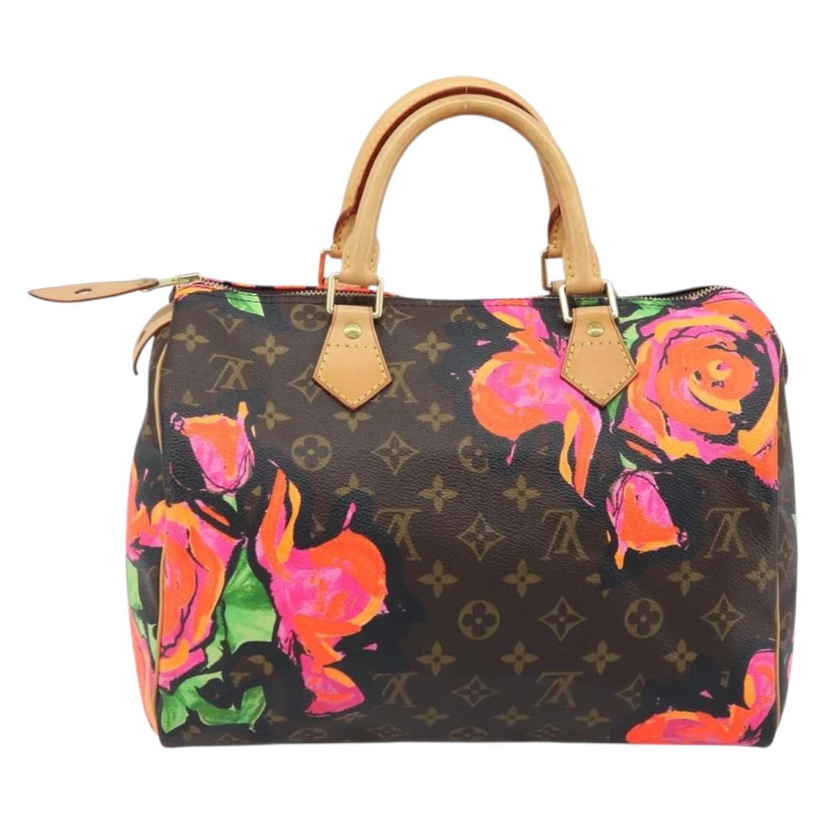 LOUIS VUITTON Monogram Rose Speedy 30 Hand Bag Orange Pink M48610 Auth ka3212SAV