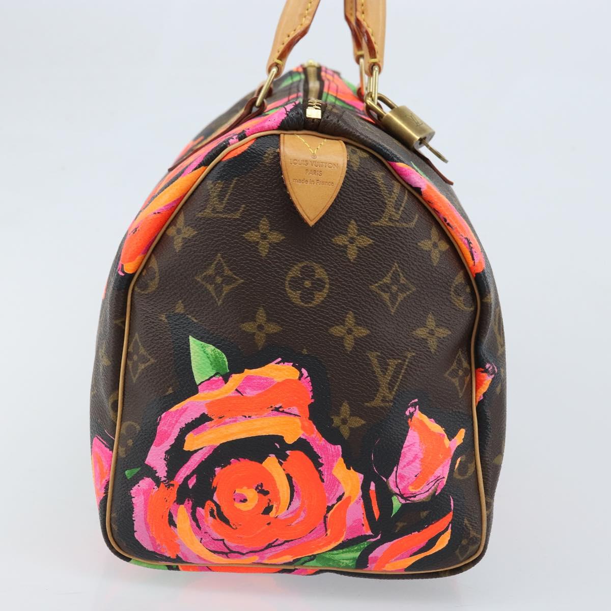 LOUIS VUITTON Monogram Rose Speedy 30 Hand Bag Orange Pink M48610 Auth ka3212SAV