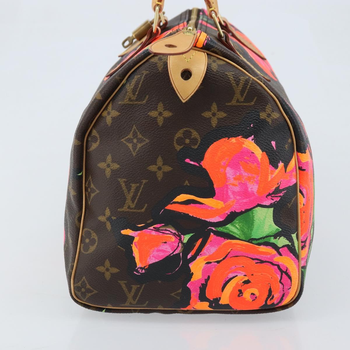 LOUIS VUITTON Monogram Rose Speedy 30 Hand Bag Orange Pink M48610 Auth ka3212SAV