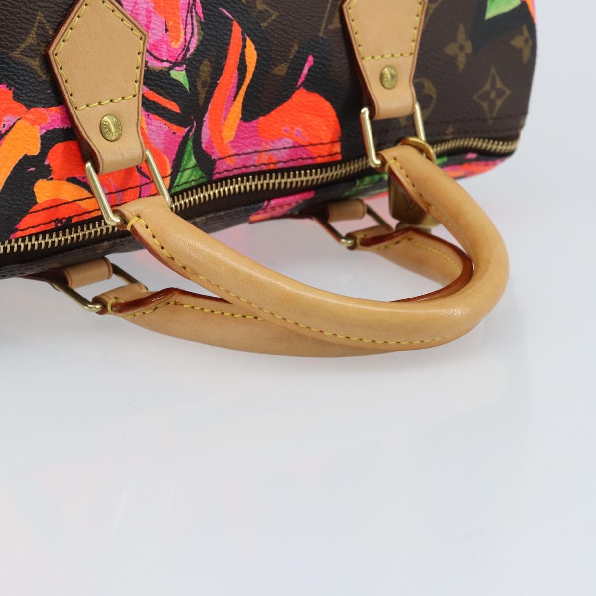 LOUIS VUITTON Monogram Rose Speedy 30 Hand Bag Orange Pink M48610 Auth ka3212SAV