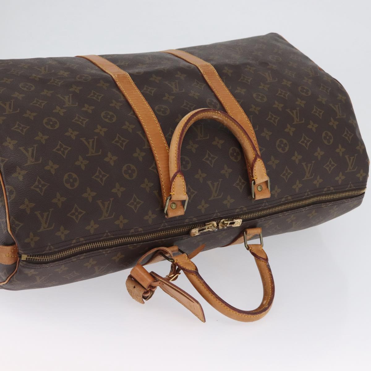 LOUIS VUITTON Monogram Keepall 55 Boston Bag M41424 LV Auth ka3233