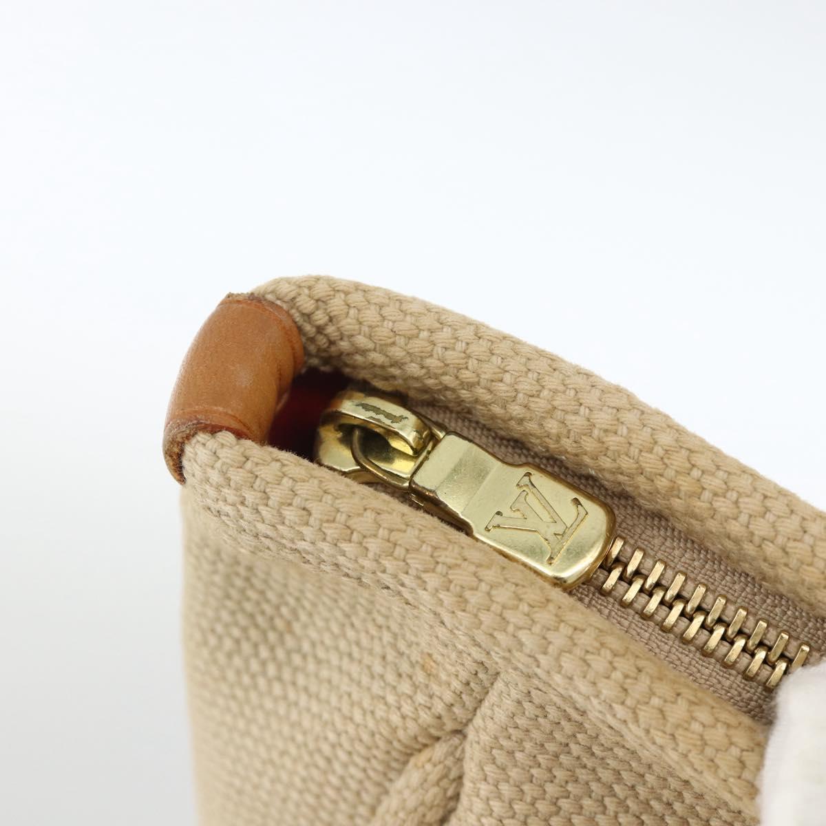 LOUIS VUITTON Antigua Cabas MM Tote Bag Canvas Beige Red M40035 LV Auth ka3234