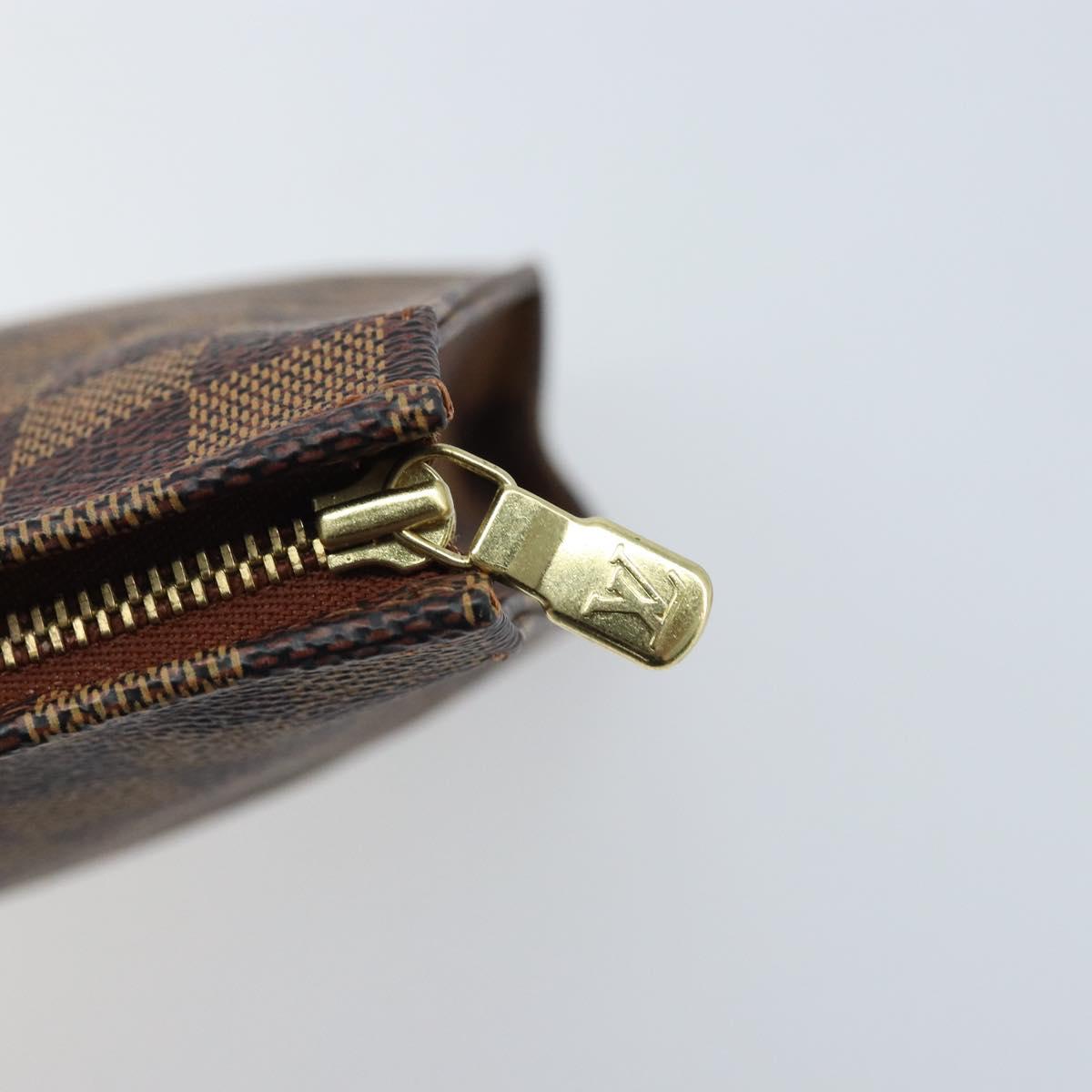 LOUIS VUITTON Damier Ebene Poche Toilette 26 Pouch N47543 LV Auth ka3237
